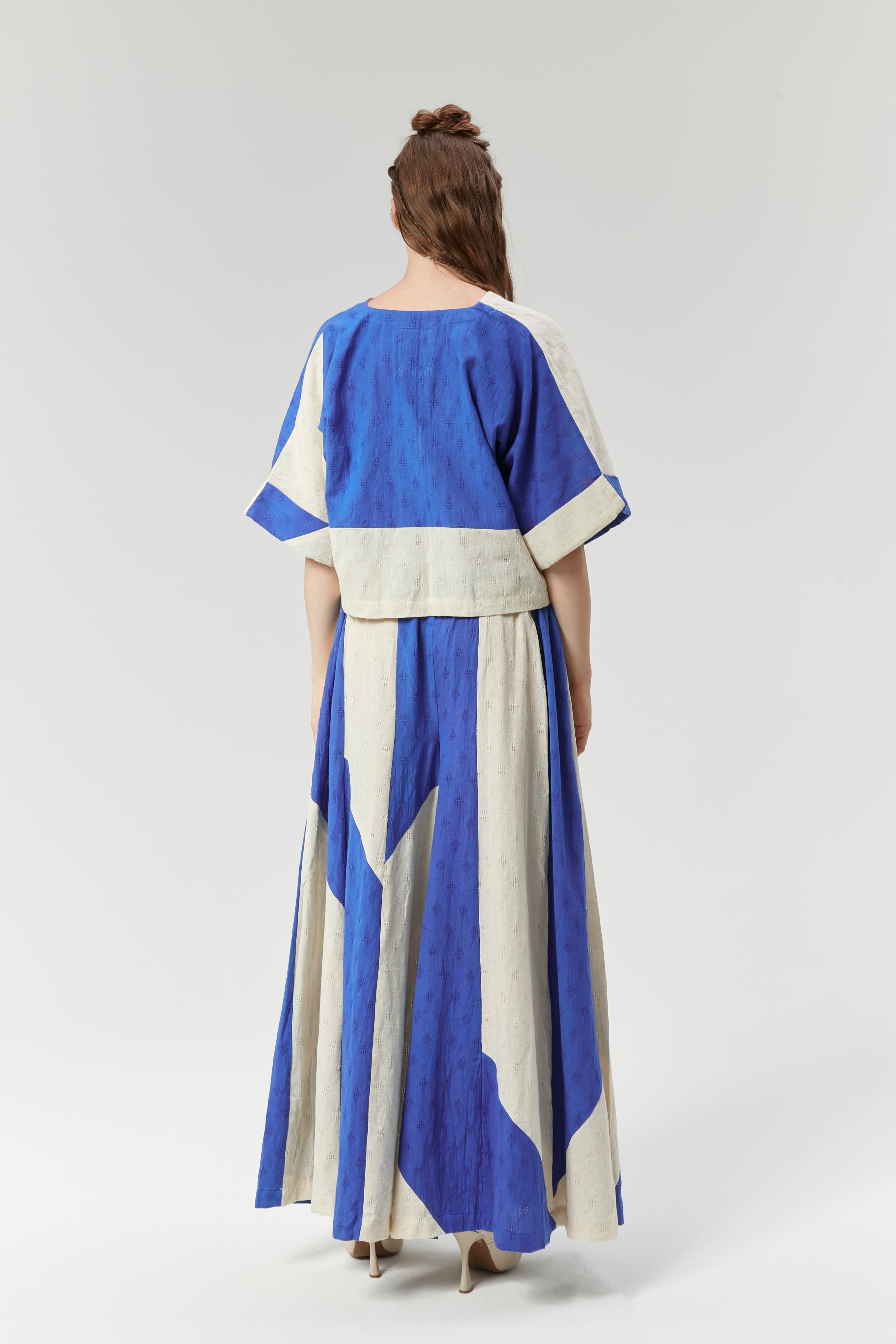 blue and white clothes