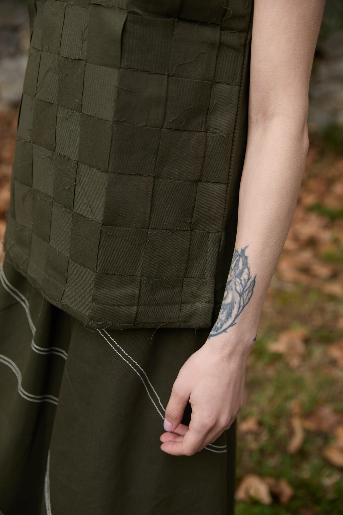 olive green cord set