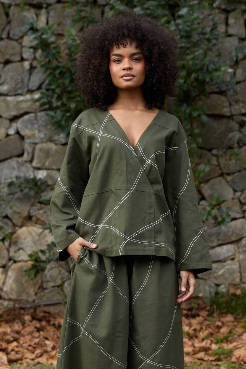 Green Love Top
