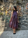 Purple Silk Flintstone Dress in vegan Silk by White Canvas - Image 1