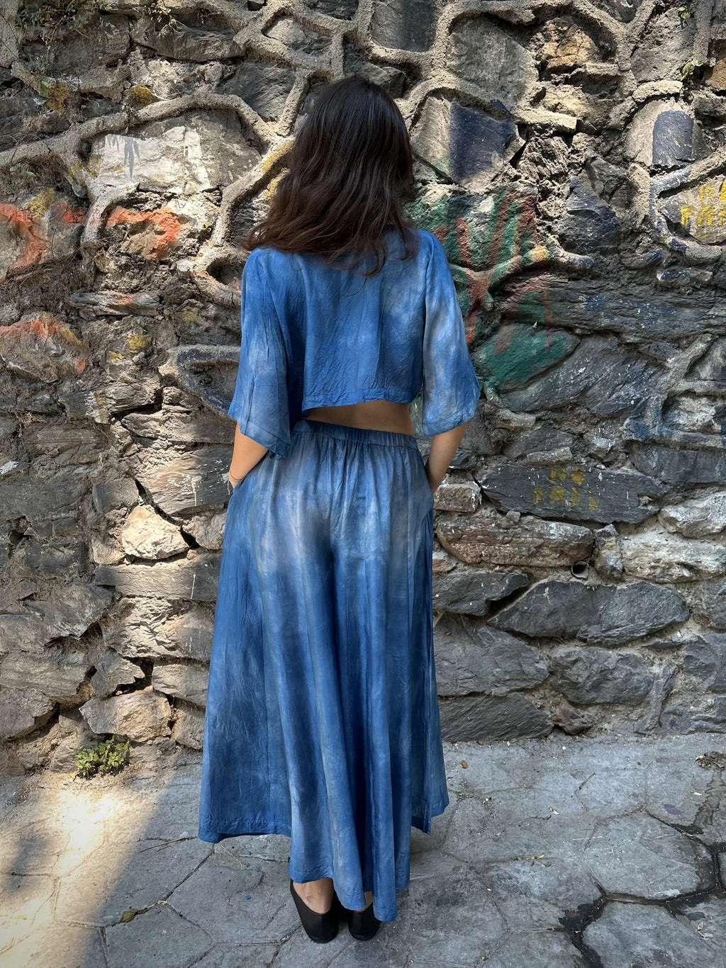 Blue Silk Nikki Set in vegan Silk by White Canvas - Image 5