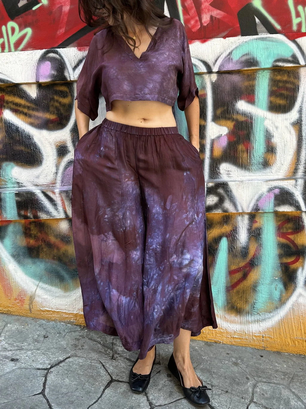 Purple Silk Nikki  Set in vegan Silk by White Canvas - Image 2