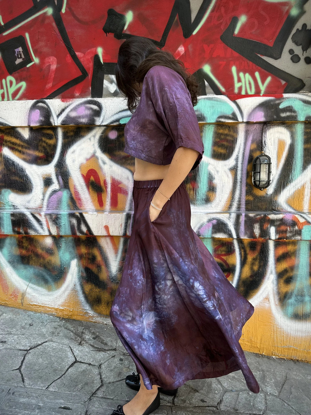 Purple Silk Nikki  Set in vegan Silk by White Canvas - Image 3