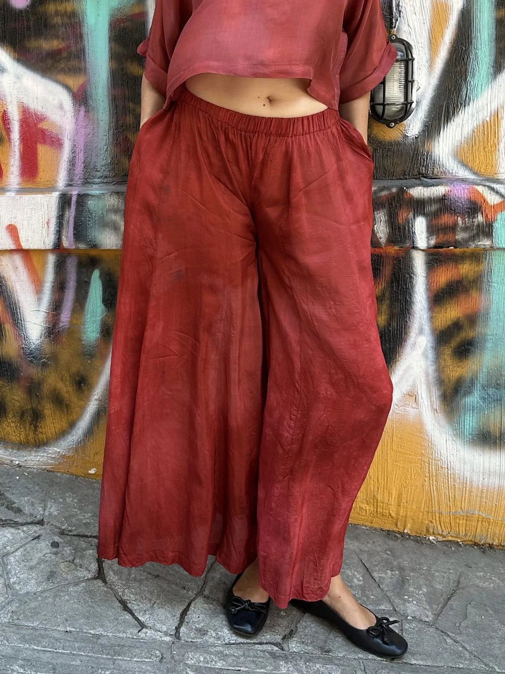 Red Silk Nikki Set in vegan Silk by White Canvas - Image 5