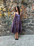Purple Silk Whirl Dress in vegan Silk by White Canvas - Image 1