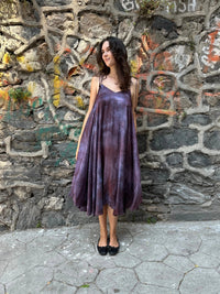 Purple Silk Whirl Dress in vegan Silk by White Canvas - Image 1