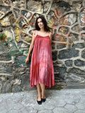 Red Silk Whirl Dress in vegan Silk by White Canvas - Image 1
