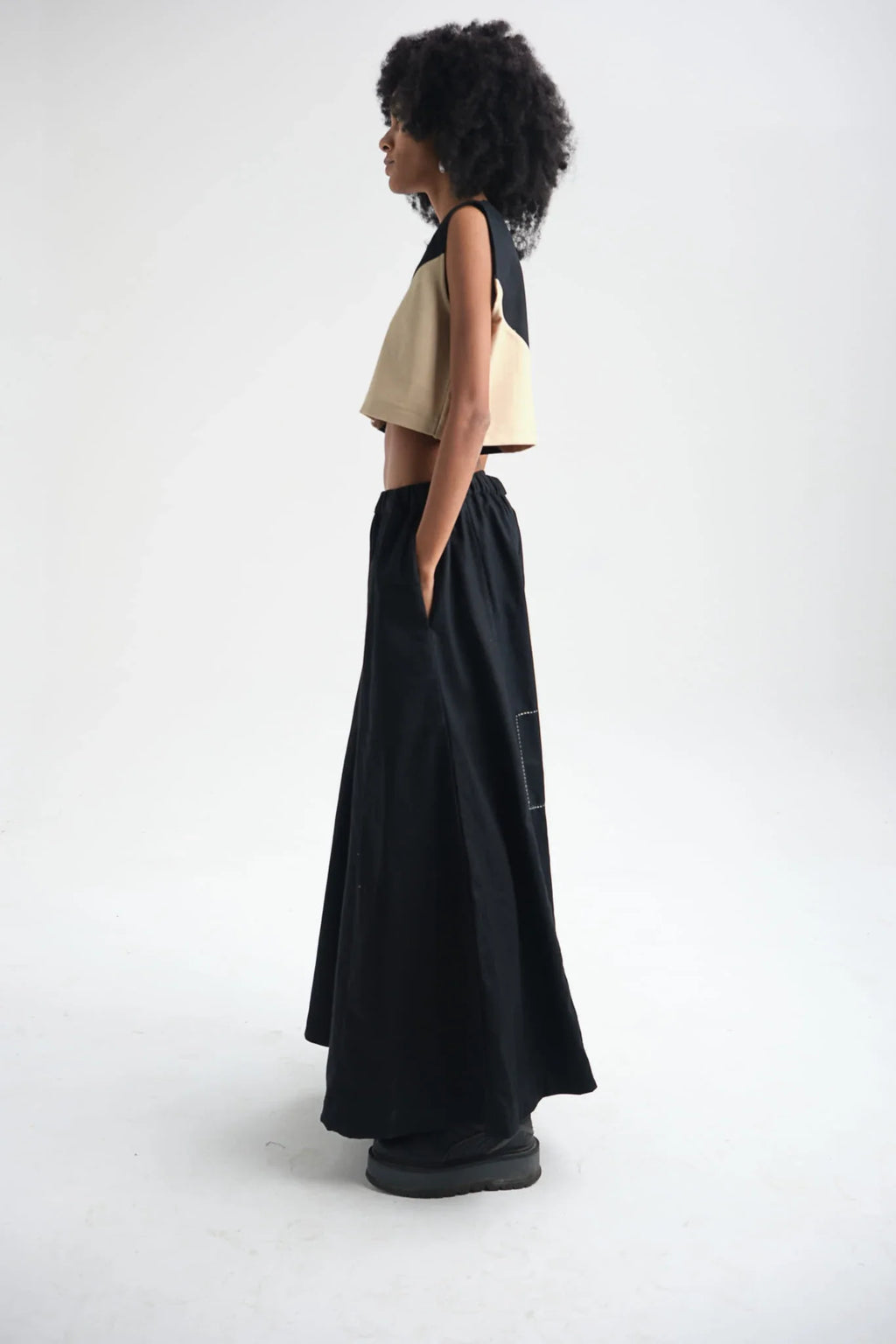 Black Bluebell Top in organic Drill Cotton by White Canvas - Image 5