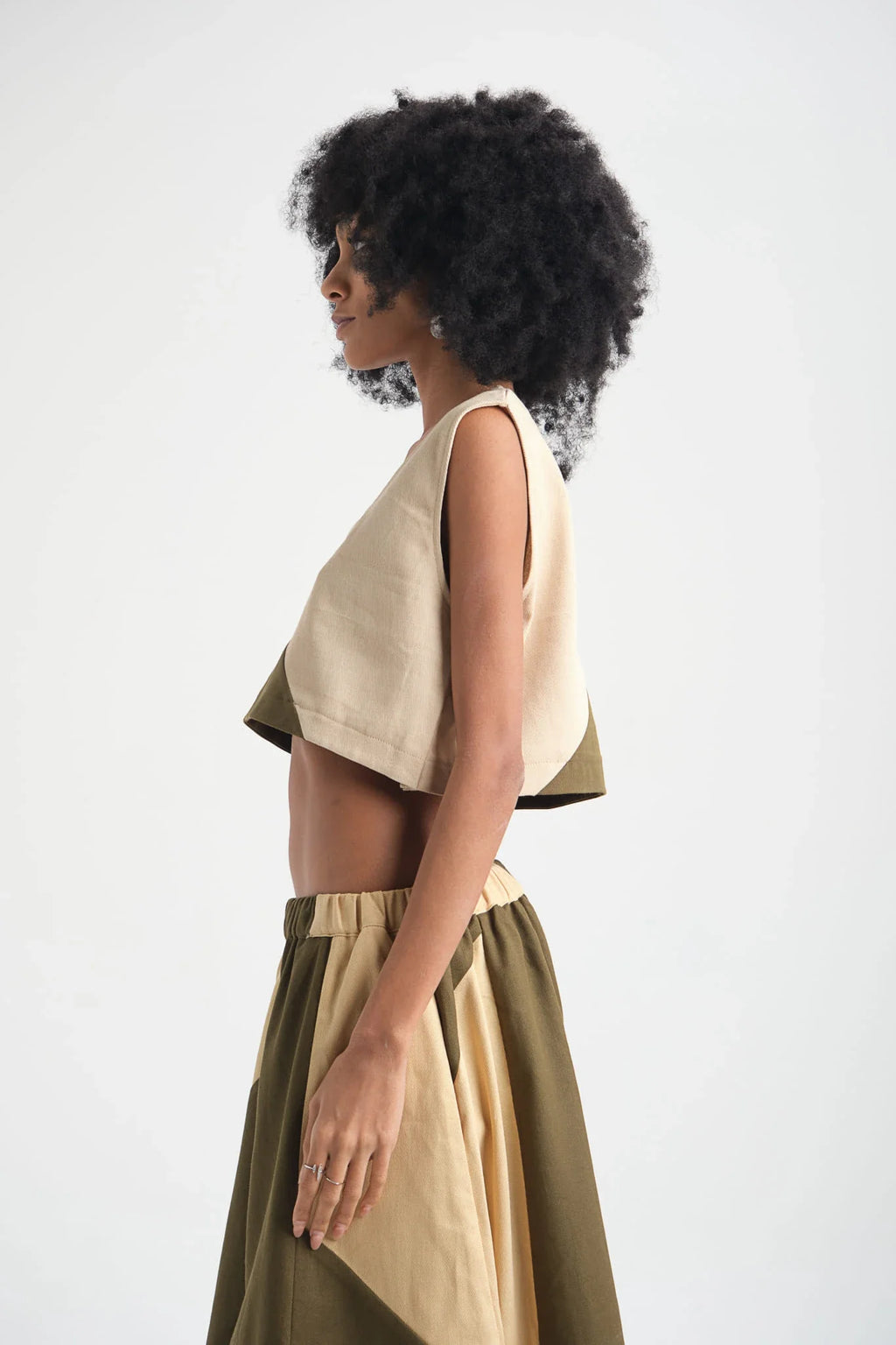 Green Bluebell Top in organic Drill Cotton by White Canvas - Image 3