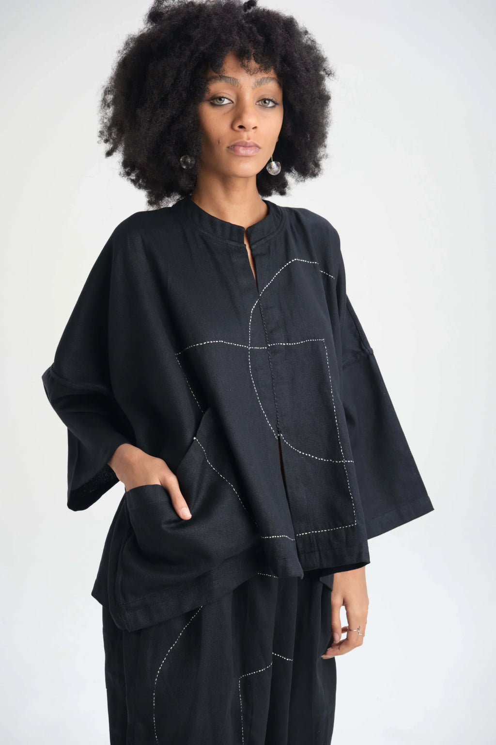 Black Dahlia Set in organic Drill Cotton by White Canvas - Image 2