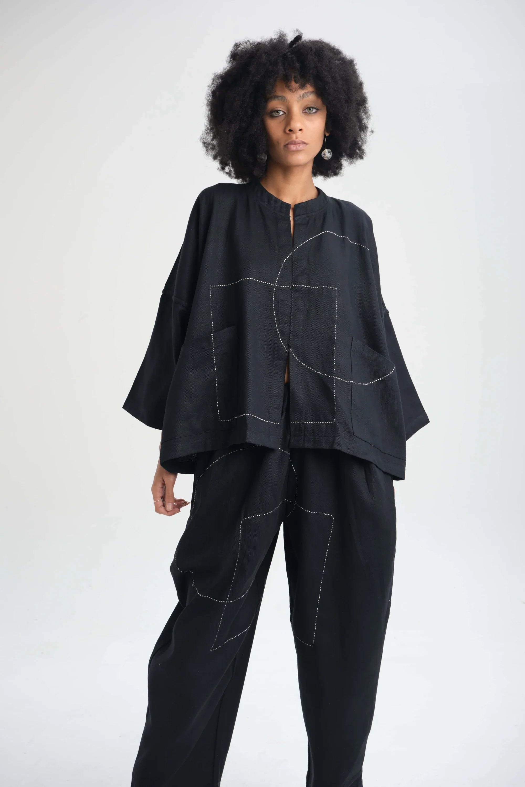 Black Dahlia Set in organic Drill Cotton by White Canvas - Image 4