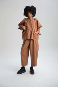 Clay Dahlia Set in organic Drill Cotton by White Canvas - Image 1