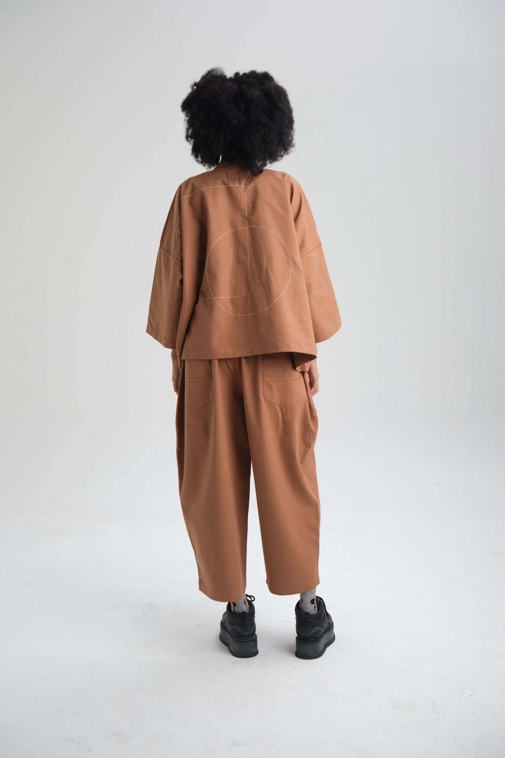 Clay Dahlia Top in organic Drill Cotton by White Canvas - Image 4