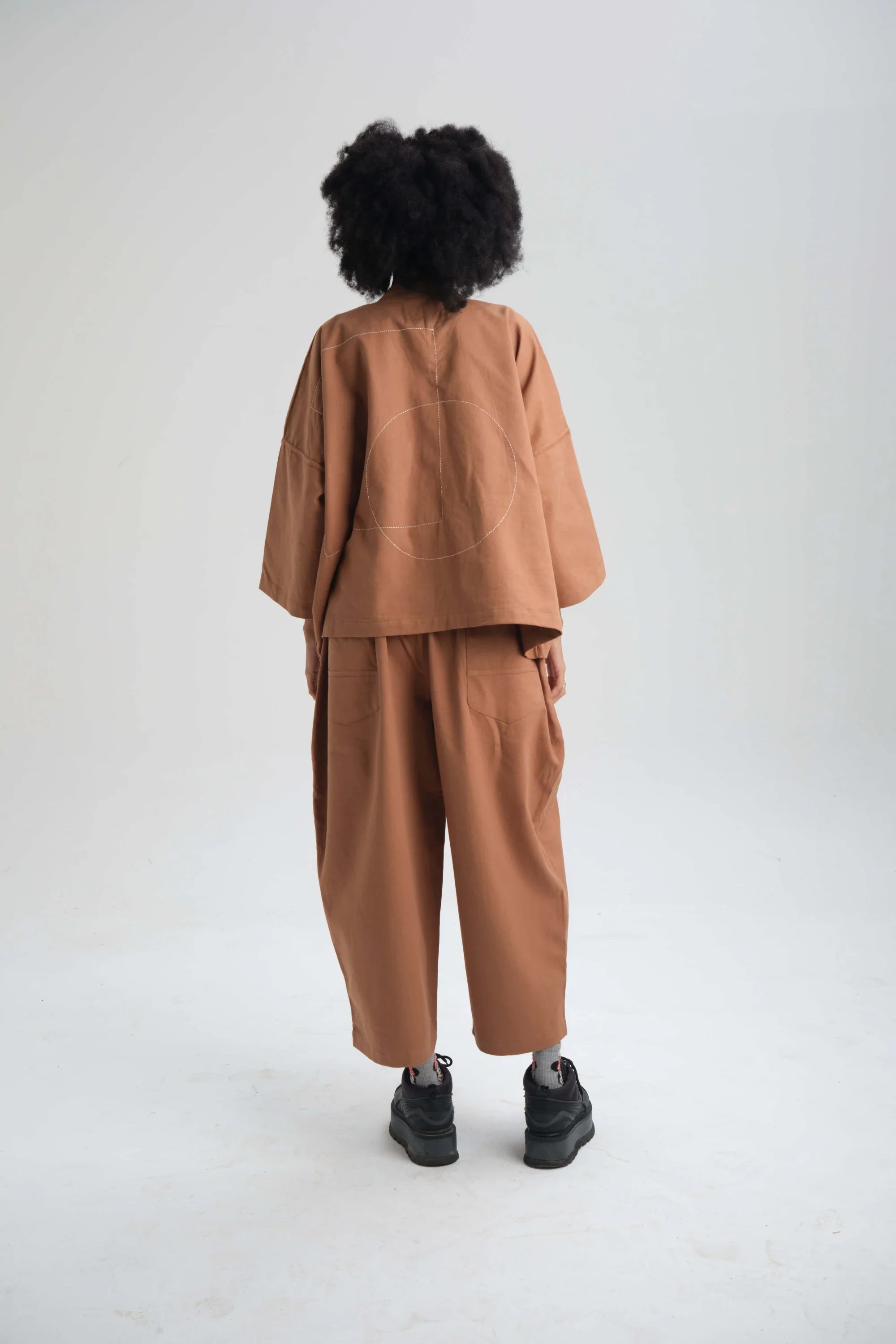 Clay Dahlia Top in organic Drill Cotton by White Canvas - Image 4