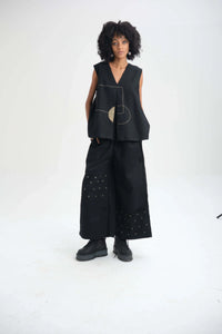 Black Freesia Set in organic Drill Cotton by White Canvas - Image 1