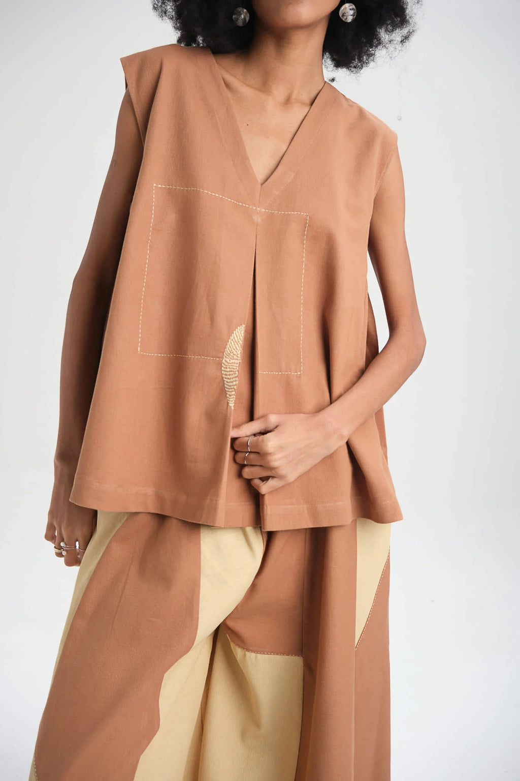 Clay Freesia Top in organic Drill Cotton by White Canvas - Image 6