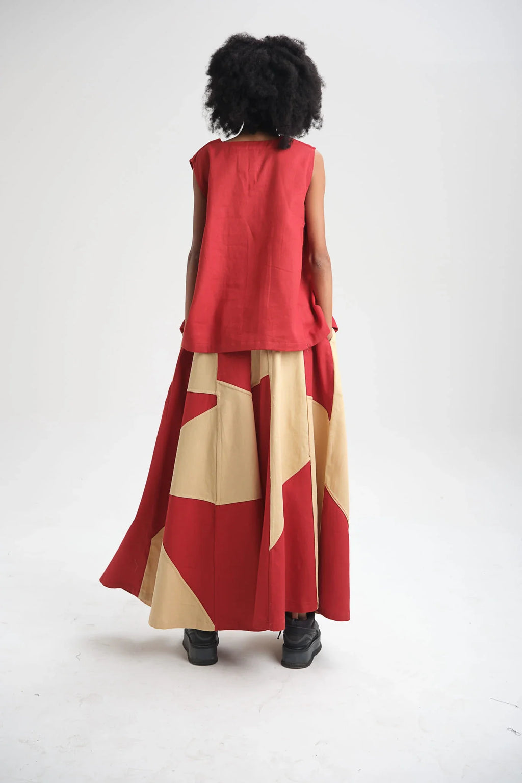 Red Freesia Top in organic Drill Cotton by White Canvas - Image 4