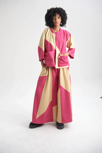 Pink Lily Set in organic Drill Cotton by White Canvas - Image 1