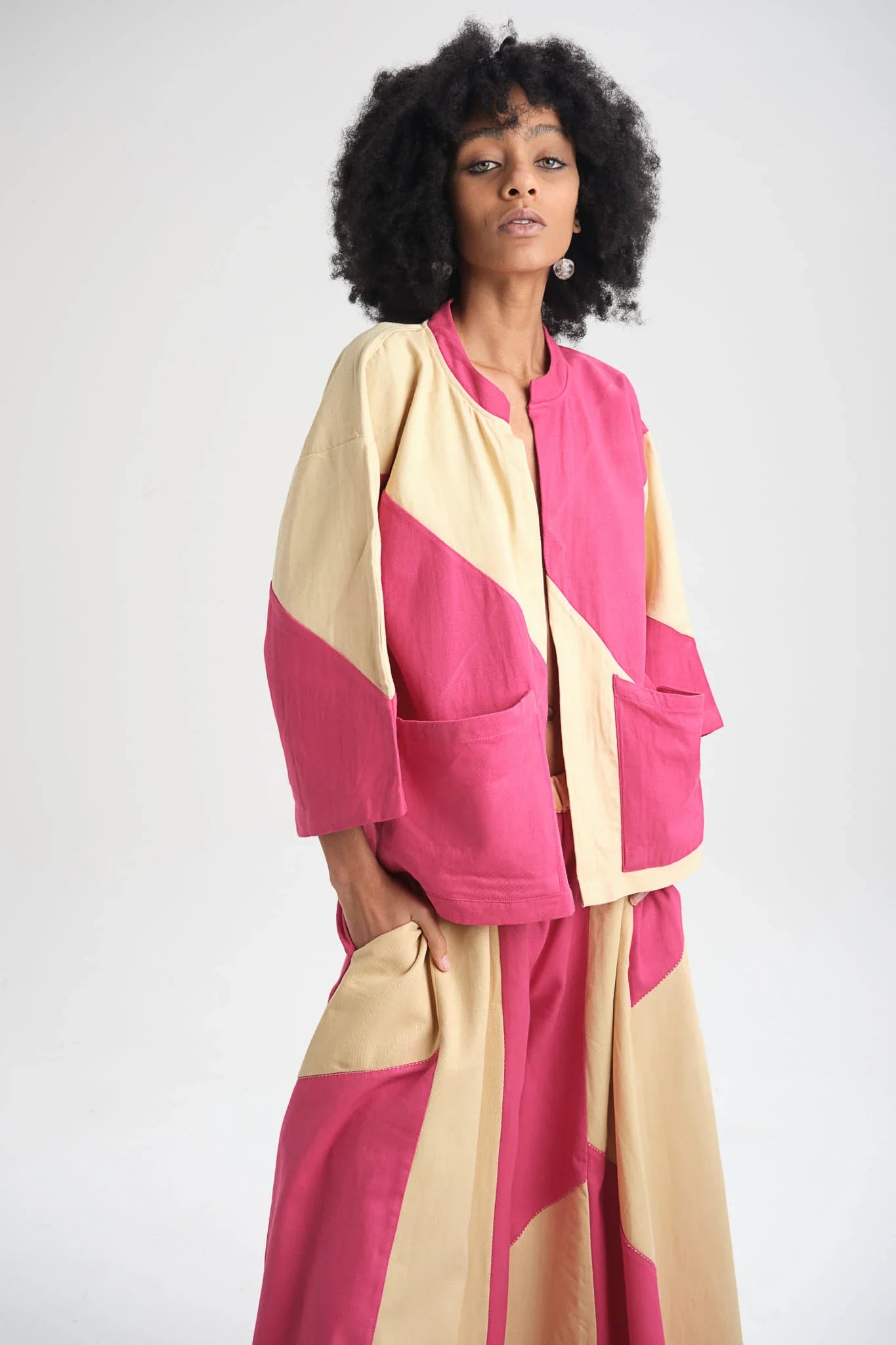 Pink Lily Set in organic Drill Cotton by White Canvas - Image 2