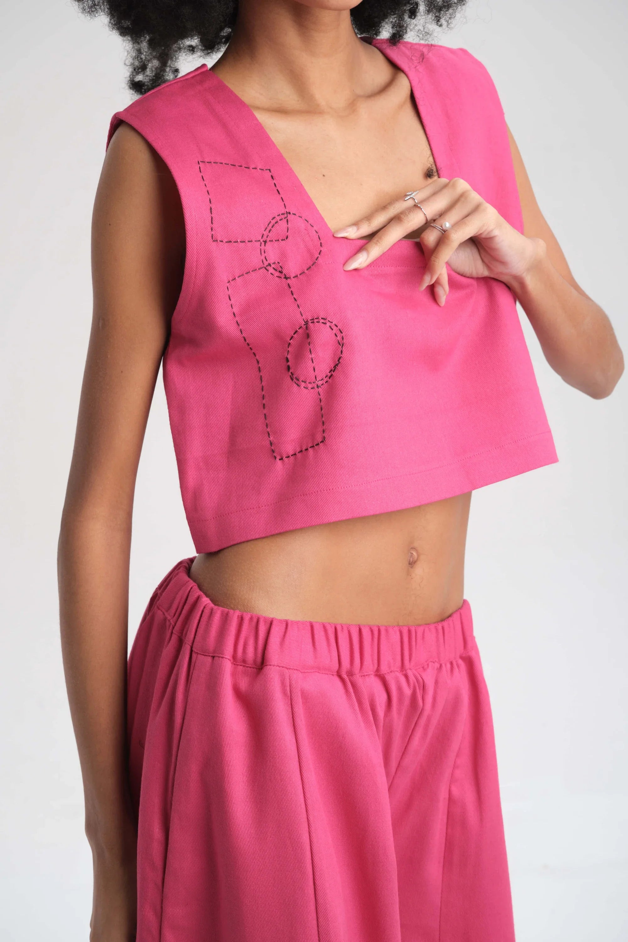 Pink Lotus Set in organic Drill Cotton by White Canvas - Image 2