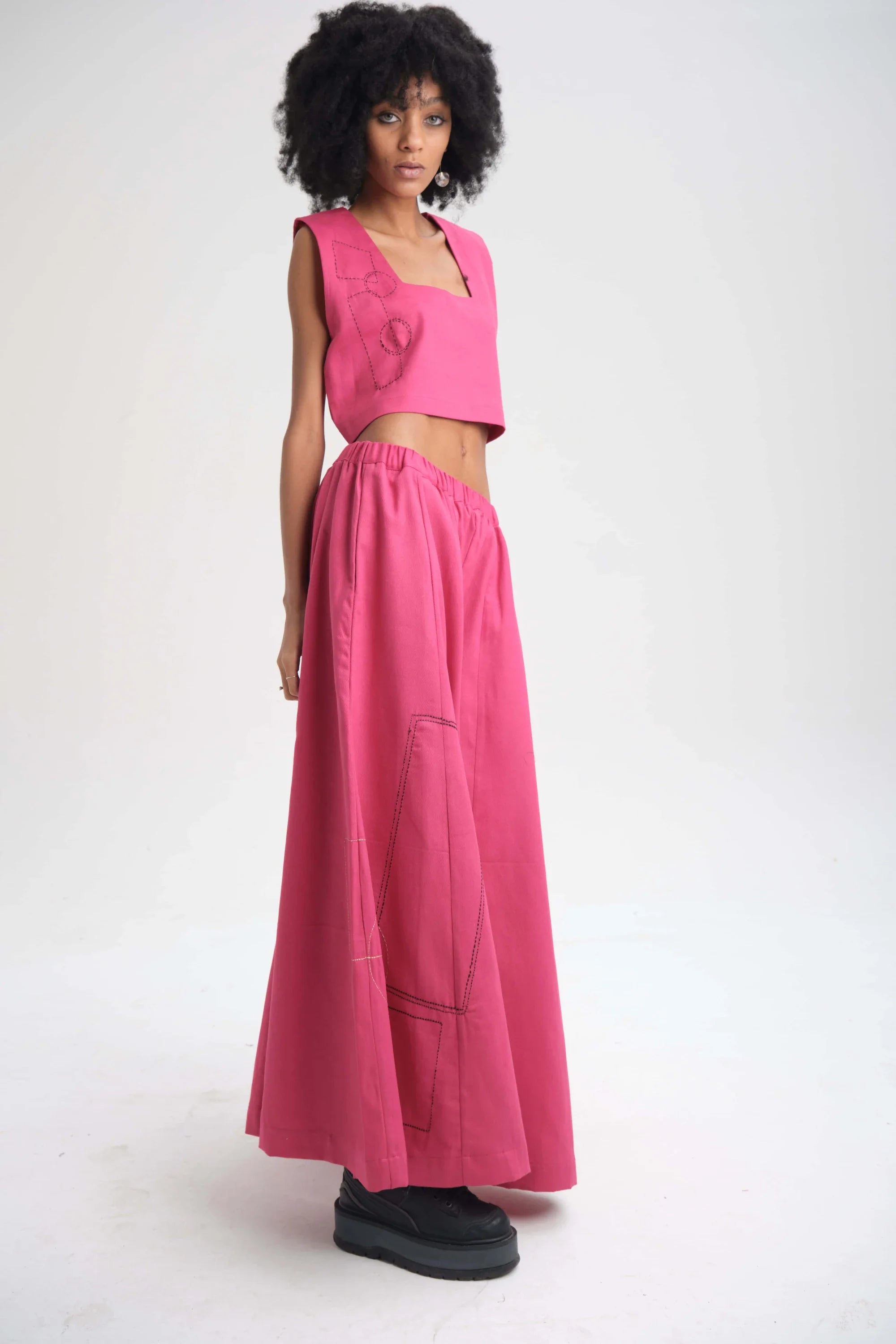 Pink Lotus Set in organic Drill Cotton by White Canvas - Image 4