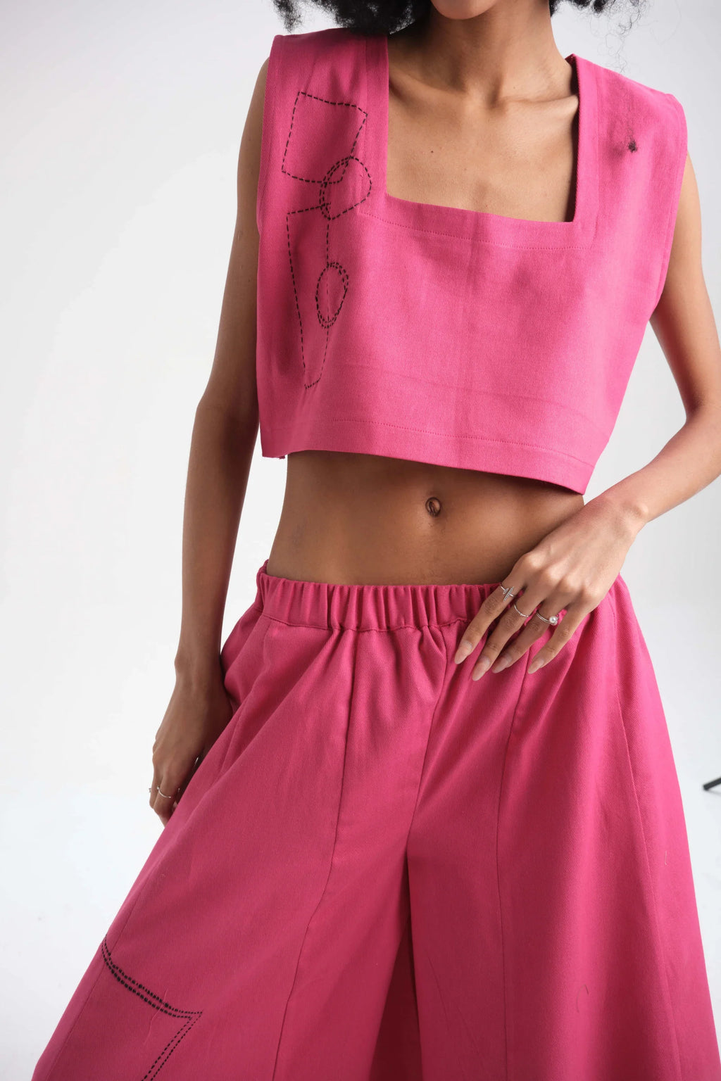 Pink Lotus Set in organic Drill Cotton by White Canvas - Image 6