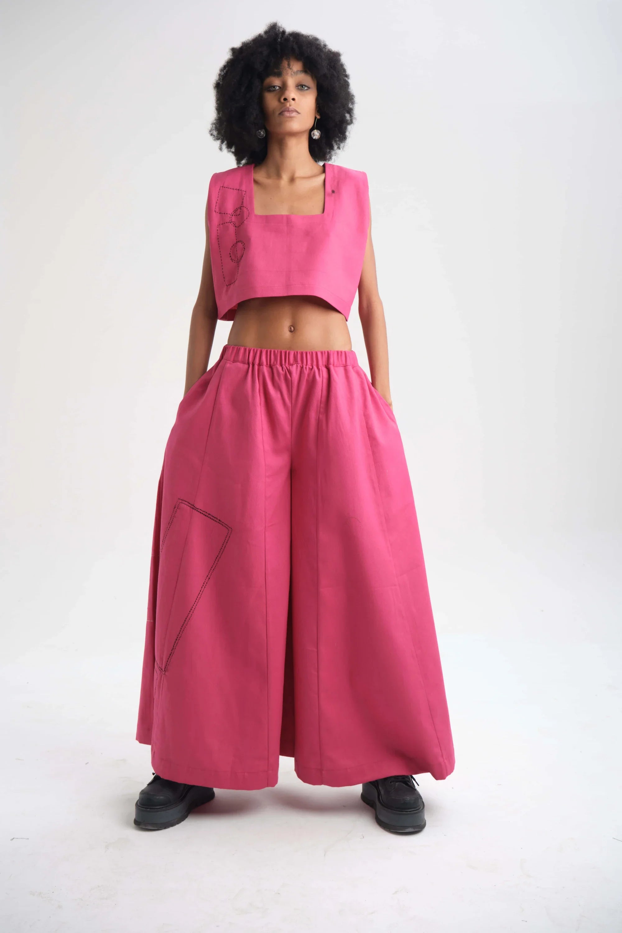 Pink Lotus Top in organic Drill Cotton by White Canvas - Image 6