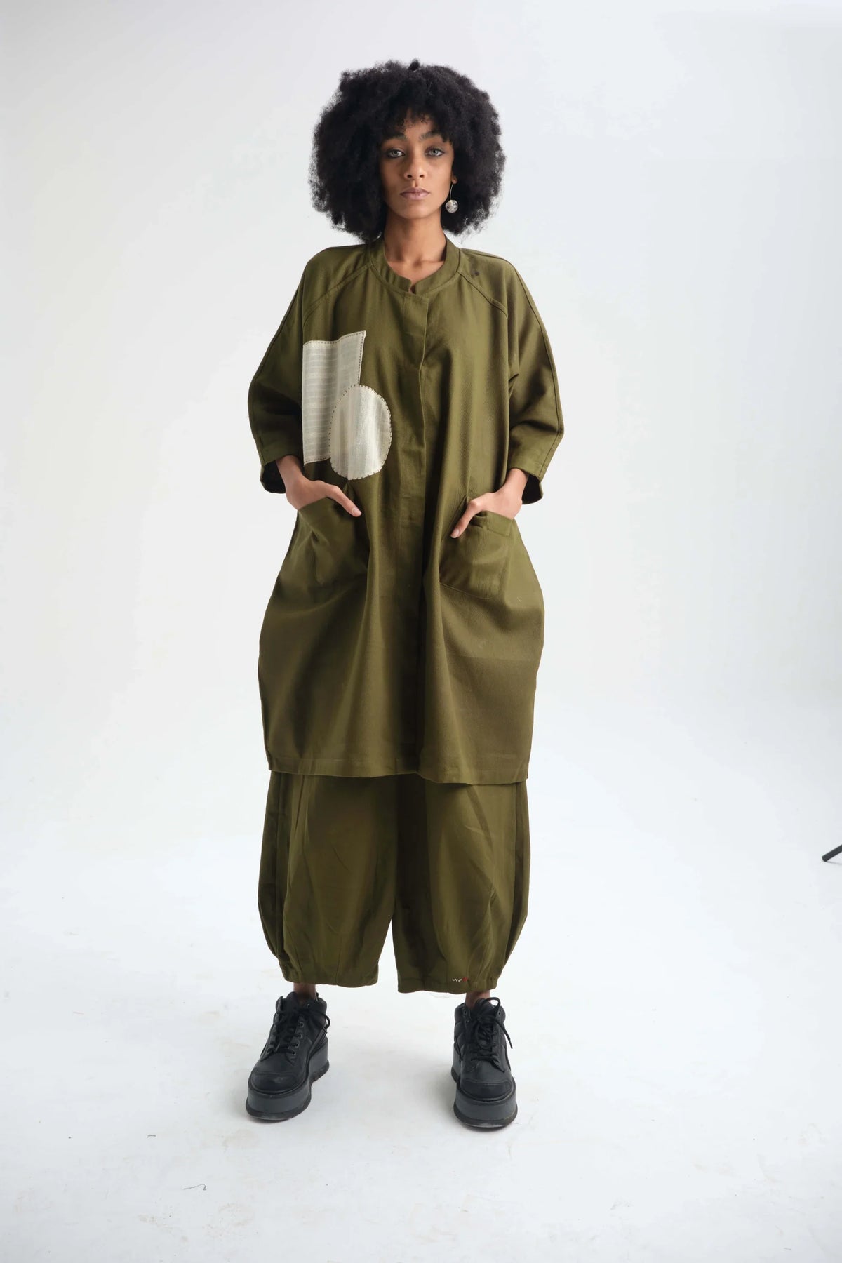 Green Magnolia Jacket in organic Drill Cotton by White Canvas - Image 1