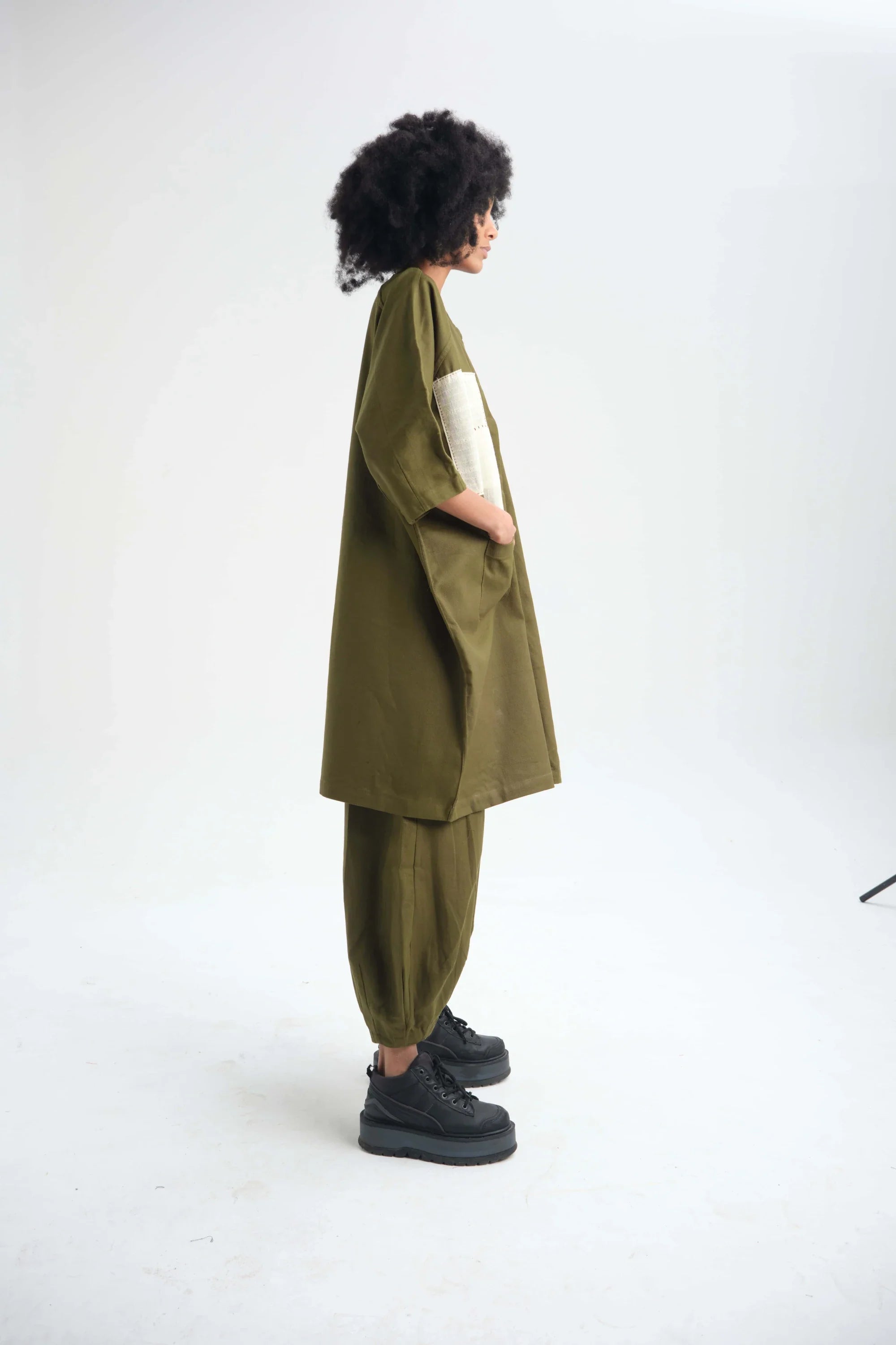 Green Magnolia Jacket in organic Drill Cotton by White Canvas - Image 3