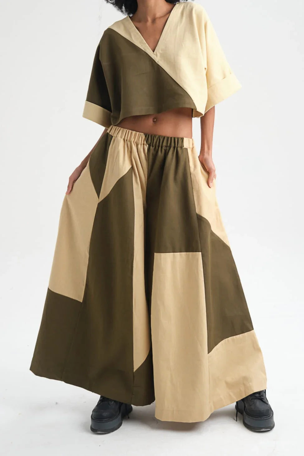 Green Tulip Pants in organic Drill Cotton by White Canvas - Image 2