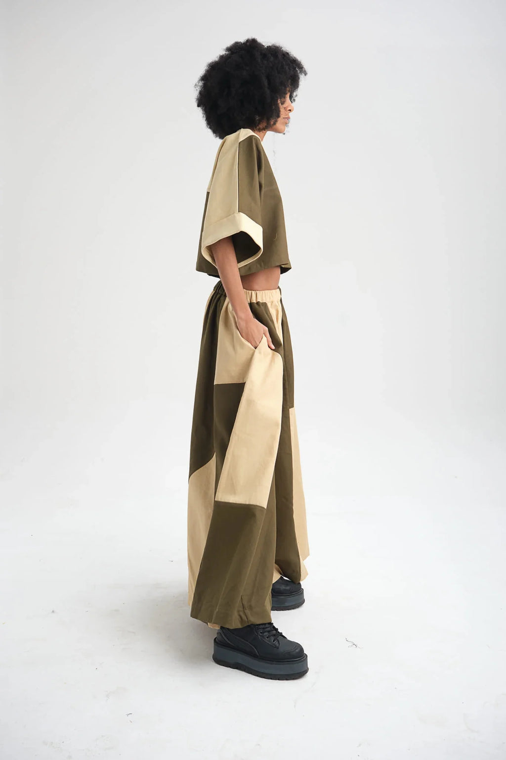 Green Tulip Pants in organic Drill Cotton by White Canvas - Image 5