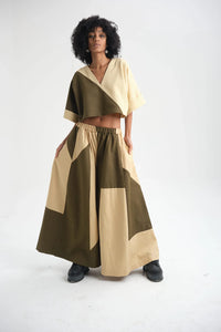 Green Tulip Set in organic Drill Cotton by White Canvas - Image 1