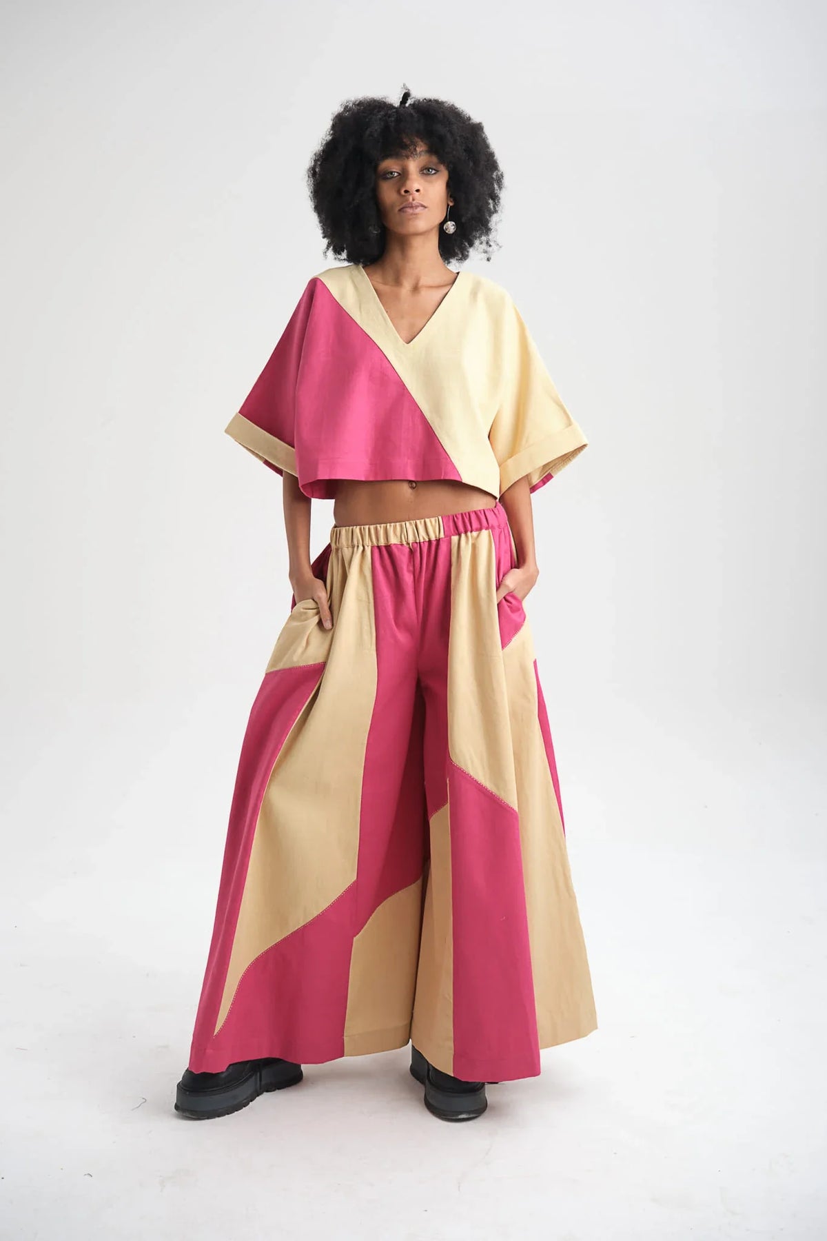 Pink Tulip Top in organic Drill Cotton by White Canvas - Image 2