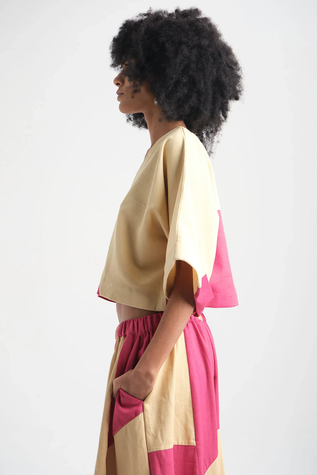 Pink Tulip Top in organic Drill Cotton by White Canvas - Image 3