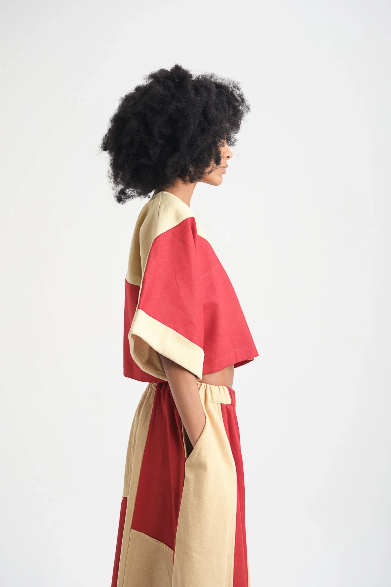 Red Tulip Top in organic Drill Cotton by White Canvas - Image 3