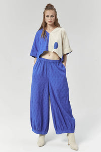 Blue London Set in handwoven Dobby Cotton by White Canvas - Image 1