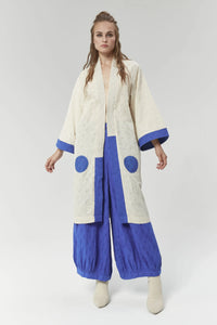 Blue Moscow Jacket in handwoven Dobby Cotton by White Canvas - Image 1