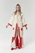 Red Moscow Jacket in handwoven Dobby Cotton by White Canvas - Image 1