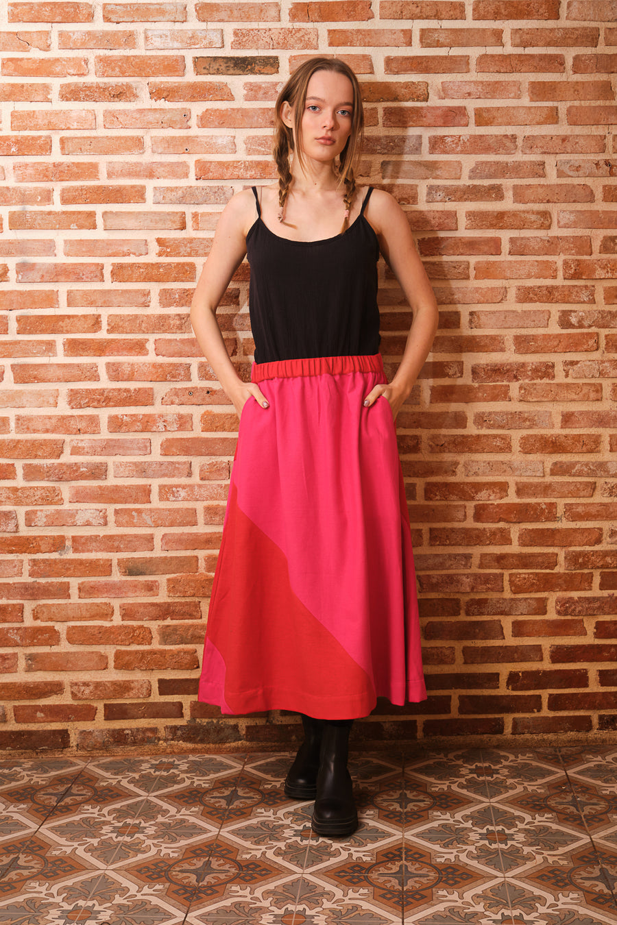 PINK RED GOBLIN SKIRT