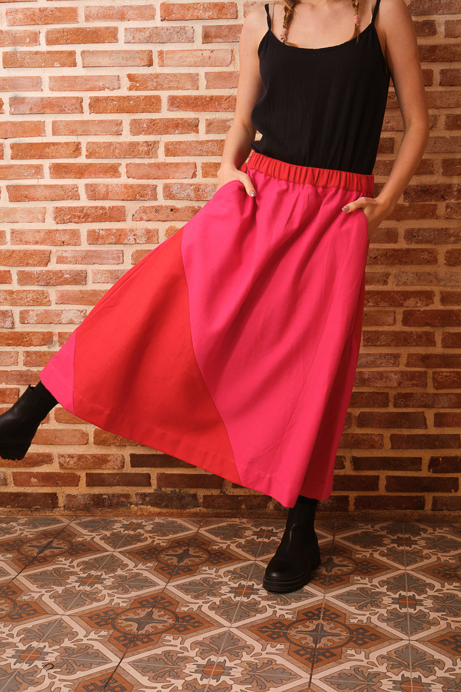 PINK RED GOBLIN SKIRT