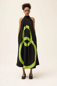 Green Ashes Dress in handwoven Dobby Cotton by White Canvas - Image 1