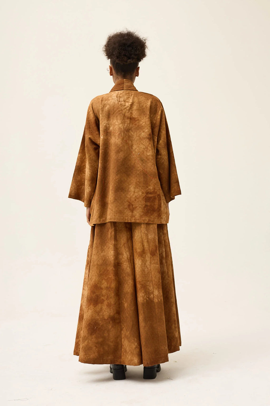 Coffee Blush Jacket in handwoven Dobby Cotton by White Canvas - Image 4