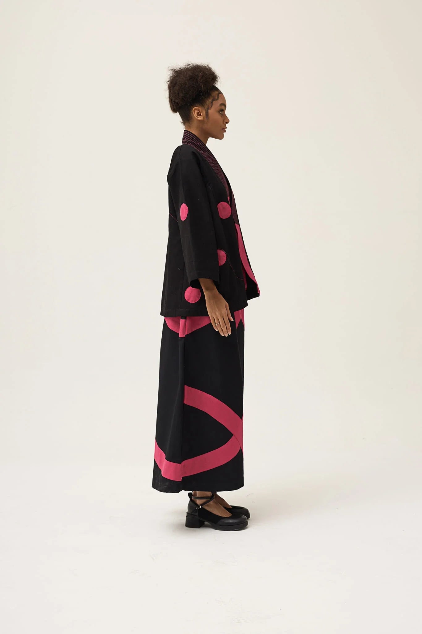 Pink Polka Blush Jacket in organic Drill Cotton by White Canvas - Image 5