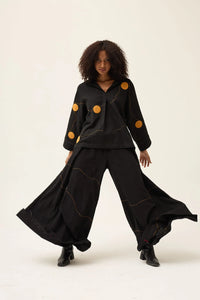 Orange Polka Shirt in handwoven Dobby Cotton by White Canvas - Image 1