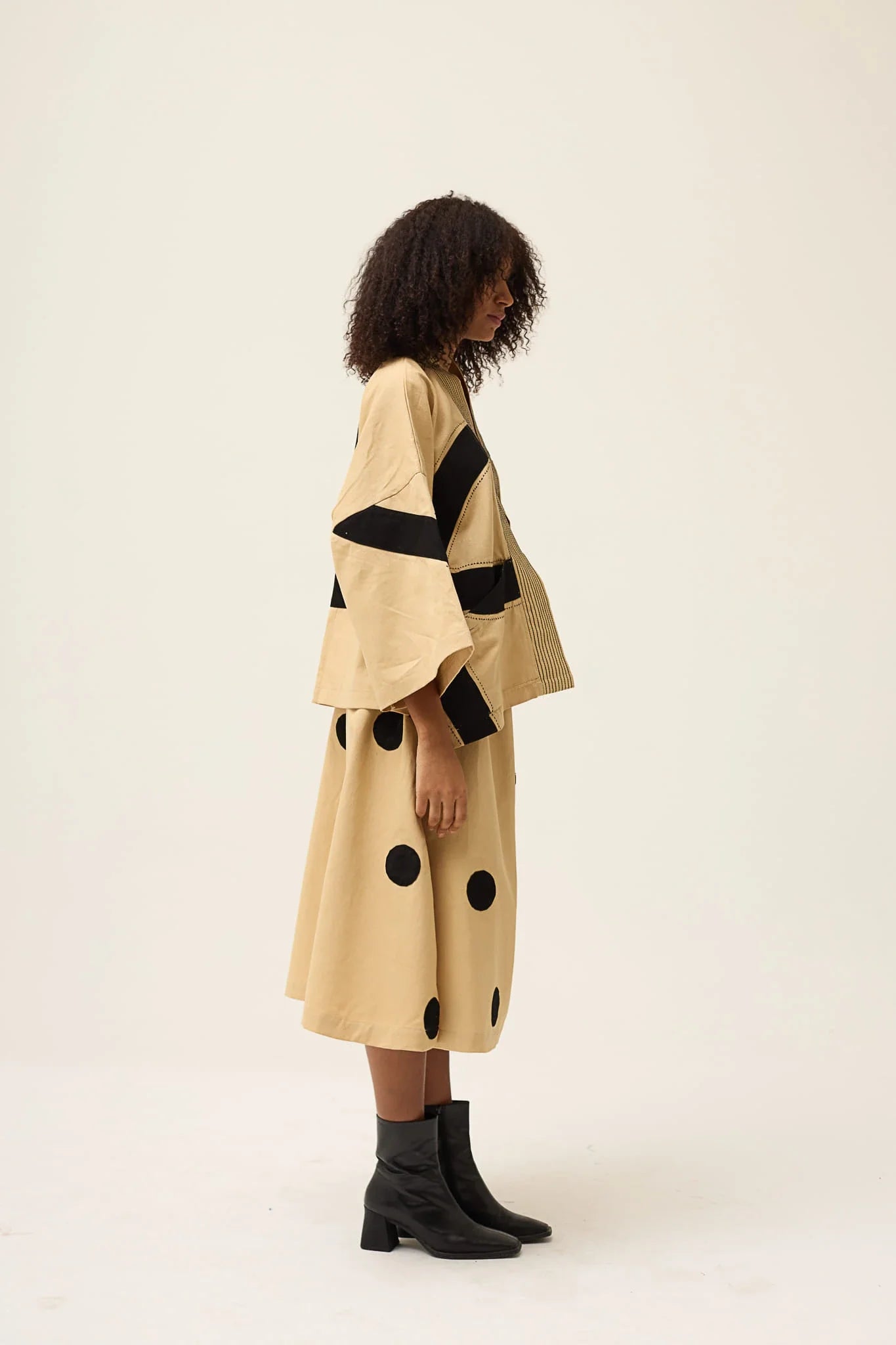 Beige Ring Blush Jacket in organic Drill Cotton by White Canvas - Image 3