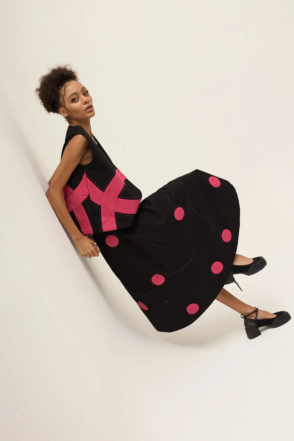 Pink Ring Petal Set in organic Drill Cotton by White Canvas - Image 2