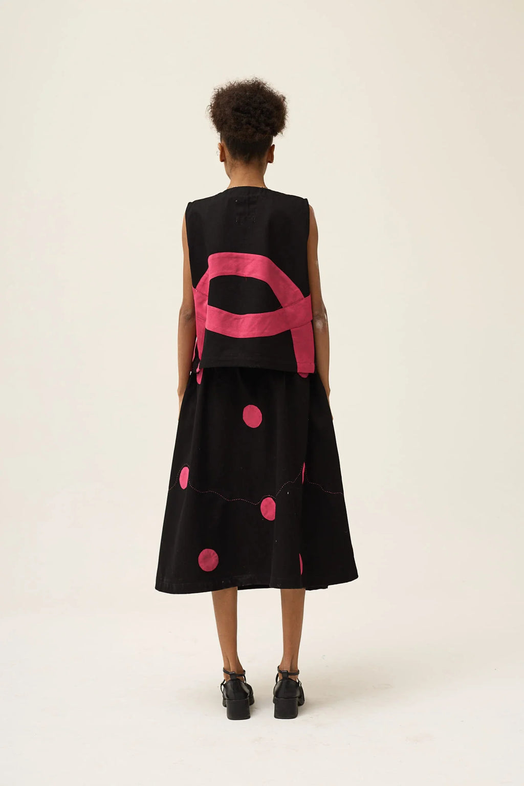 Pink Ring Petal Set in organic Drill Cotton by White Canvas - Image 4