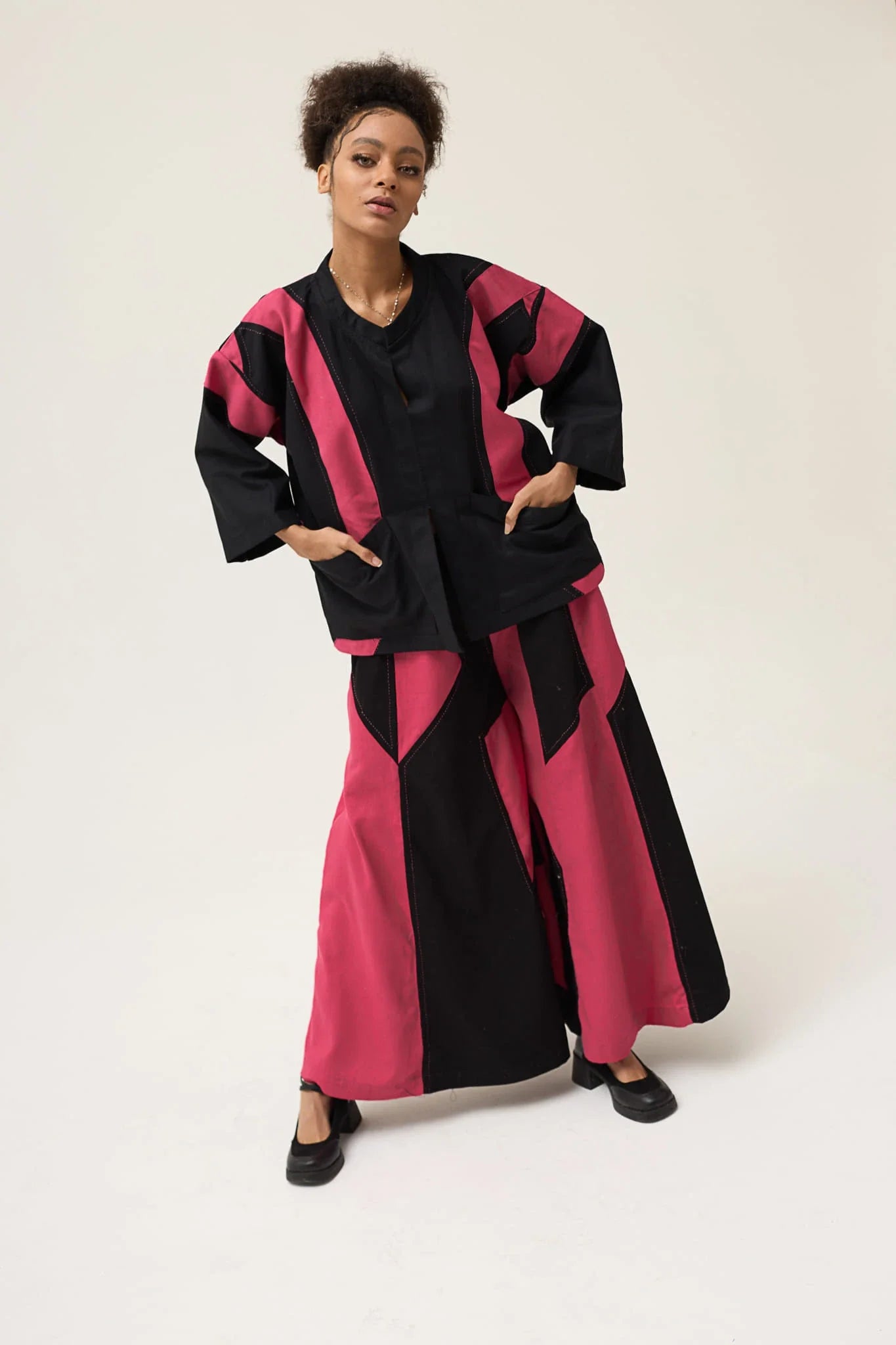 Pink Ring Pollen Set in organic Drill Cotton by White Canvas - Image 2