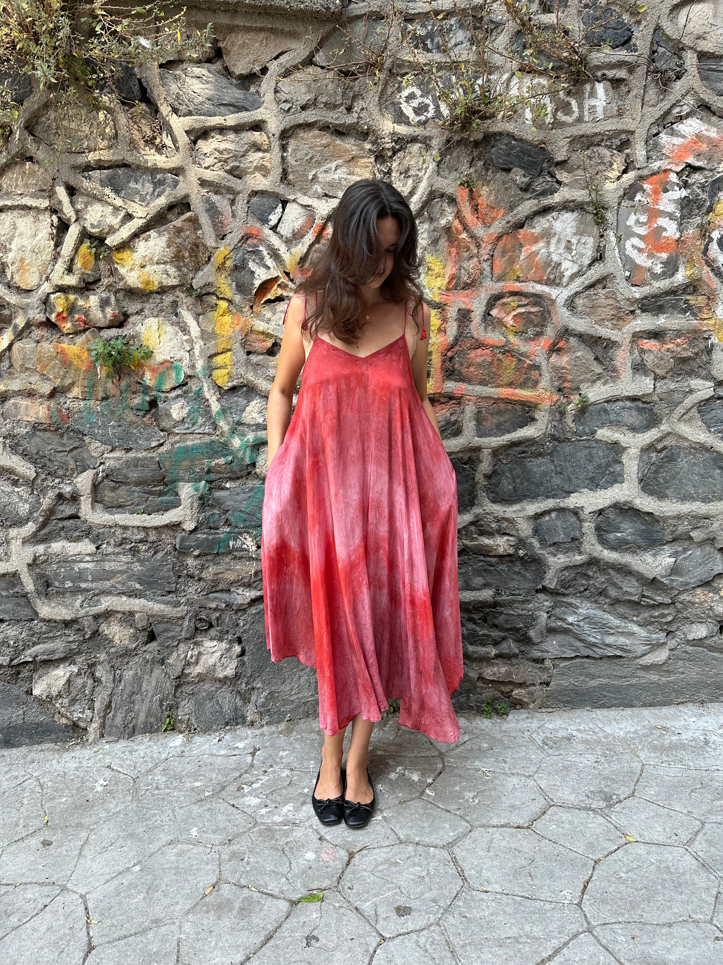 vegan silk dress