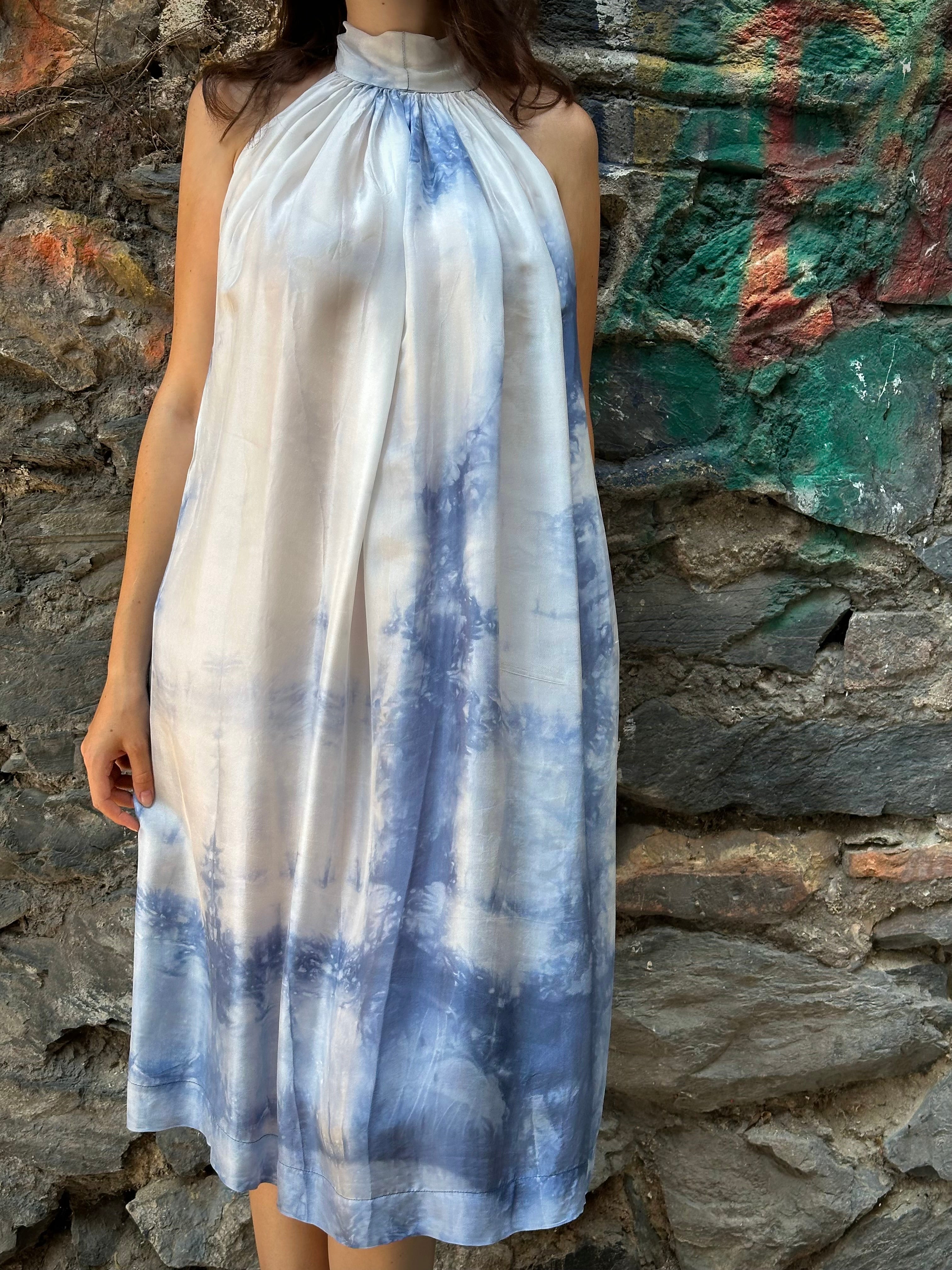 handmade vegan silk dress in Istanbul